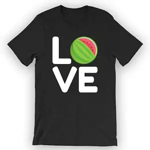 Unisex LOVE Watermelon T-Shirt Funny Watermelon Party Shirt - Picture 1 of 5