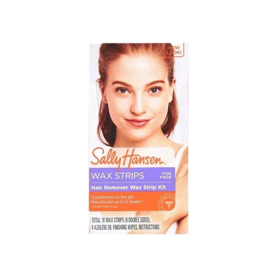 Kit de tiras de cera para rostro Sally Hansen 18 tiras y 4 toallitas Foto 1 de 1