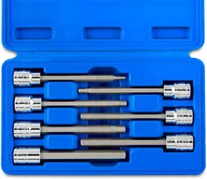 BOSTON INDUSTRIAL 3/8” Dr Extra Long Allen Hex Bit Socket Set Metric 3 to 10mm - Picture 1 of 3