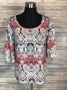 HeartSoul Azteken Tribal Print Top Bluse mit offenem Rücken Design, Größe Small - Bild 1 von 7