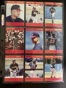 David Justice - 1992 Star Co Company Complete Set 9 Red Cards - 1 of 750 Gold