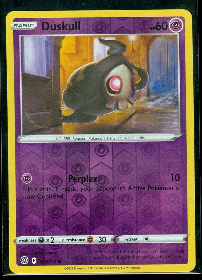 Pokemon - Duskull - 060/172  - Reverse Holo - Brilliant Stars - NM/M - New - Image 1 of 1
