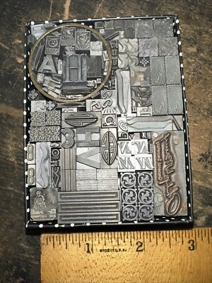 Printing Blocks “ Lead Ornamental Borders Dingbats” Variety Beautiful! #C1 - Image 1 of 4