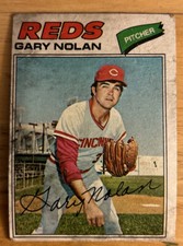1977 Topps Gary Nolan Baseball Card #121 Reds Pitcher Low-Grade Poor Stained