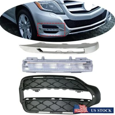 3pcs Front Right Fog Driving Light ASSY For Mercedes Benz X204 GLK350 2013-2015 - Image 1 of 4