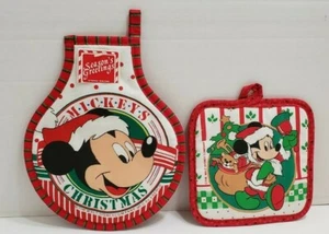 Juego de 2 porta ollas de Navidad FRANCO Mickey Mouse nuevo de colección - Imagen 1 de 6