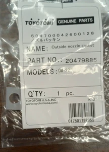 Piezas Oil Miser # 20479885 Junta de boquilla exterior Toyostove OM-22 Toyotomi OEM - Imagen 1 de 1