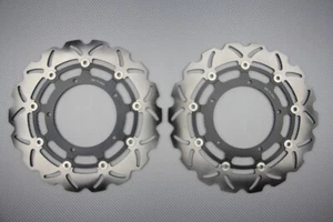Pair of Wave Floating Front Brake Discs 320mm YAMAHA FZ1 FAZER ABS 1000 2007-15 - Picture 1 of 3