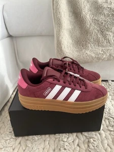 Adidas VL court Bold Shadow Red Burgundy Maroon U.K. 6 - Picture 1 of 5
