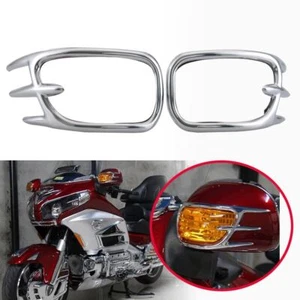 For Honda Goldwing GL1800 2001-11 Chrome Turn Signal Light Decoration Trim Cover - Picture 1 of 12