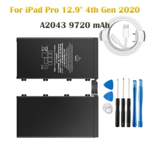 Repuesto de batería para iPad Pro 2020 12,9" 4ta generación A2043 9720 mAh 3,76 V 36 Wh-