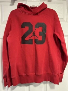Boys Air Jordan Red Hoodie ~ Size Large - Picture 1 of 4