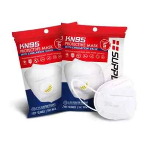 KN95 Face Mask with Exhalation Valve for Protection against PM2.5 Dust, (10-Pack - Picture 1 of 2