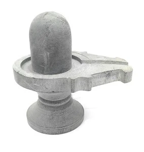 Statua in pietra Shiva Lingam Shiv Ling Idolo Statuina 10,5 cm - Foto 1 di 5