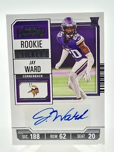 Jay Ward 2023 Panini Contenders Rookie Ticket Auto #172 Minnesota Vikings RC - Picture 1 of 4
