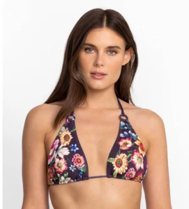 Johnny Was Women XS Ring Ombre Garden Floral Bikini Top ~ 70's Design Detail - Picture 1 of 3