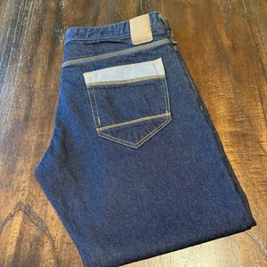 Sean John Bedford Classic Straight Fit Jeans Mens 38x32 Dark Blue Denim Wash - Picture 1 of 10