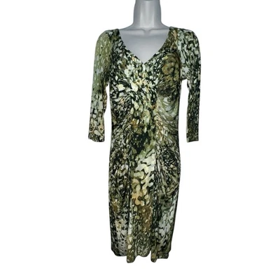 Vestido vaquero Boston Propio para mujer talla 10 verde estampado animal cuello en V pulóver Foto 1 de 4