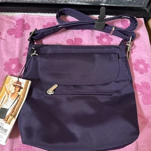 TRAVELON Anti-Theft Classic Mini Shoulder Bag – Purple - Picture 1 of 3