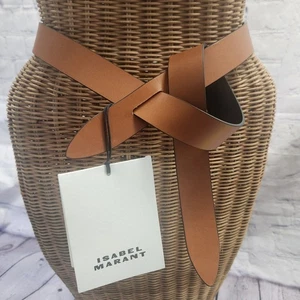Isabel Marant Lecce Belt Natural/Black Reversible Italian Knot Leather Women's M - Picture 1 of 11