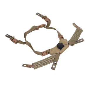 (Tan)Adjustable Dial Suspension System Chin Strap For Fast MICH Helmet - Picture 1 of 23