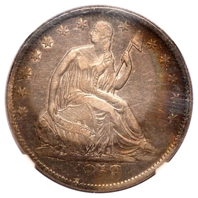 1858 O Seated Liberty Half Dollar - No Motto 50C NGC AU53 - Image 1 of 3
