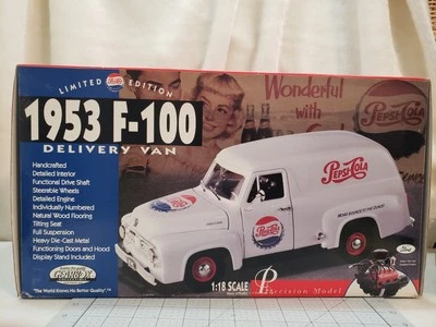 1953 F-100 PEPSI Delivery Van Die Cast Limited Edition 1:18 Scale By Gearbox  - Image 1 of 4