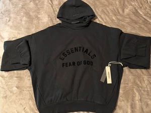 NEW Fear of God Essentials Hoodie Black Size XS 100% Authentic ✅ - Picture 1 of 8