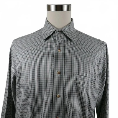 Camisa a Cuadros Jos A Bank Para Hombres Ajuste A Medida Abotonada Negra Gris Borgoña L Foto 1 de 4