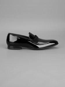Paul Smith Patent Leather and Suede Tuxedo Shoes Loafers Size 9 $625 - Picture 1 of 8