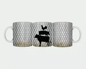 Farm Animals Ceramic Coffee Mug, 11 oz. Cup Mug - Picture 1 of 1