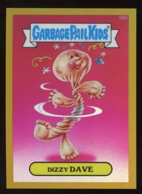 DIZZY DAVE 2014 GPK Garbage Pail Kids Chrome 68b GOLD REFRACTOR SP 08/50 - Image 1 of 2