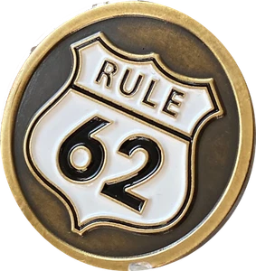 Regla 62 Negro Don't Take Yourself Too Damn Serious AA Chip Sobriedad Medallón - Imagen 1 de 4