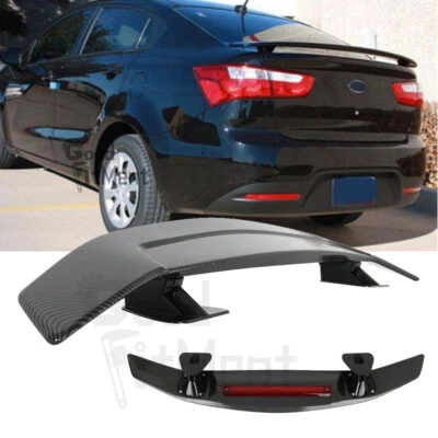 For KIA RIO Sedan 2001-2023 46" Car Rear Trunk Spoiler Racing Wing ABS GT Carbon - Image 1 of 4