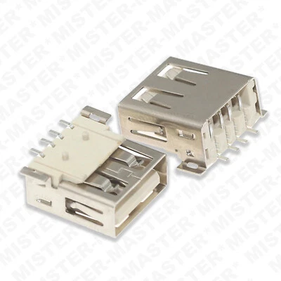 CONNETTORE USB 2.0  TIPO A FEMMINA  A SALDARE 4 PIN  180°  PCB - 2 PEZZI - Immagine 1 di 4