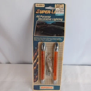 Universal Super-lites running Lights Amber NOS Vtg Set Decorative 9” Superior - Picture 1 of 6