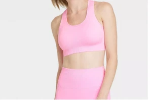 Women's Seamless Medium Support Racerback Midline Sports Bra - All In Motion - Picture 1 of 4