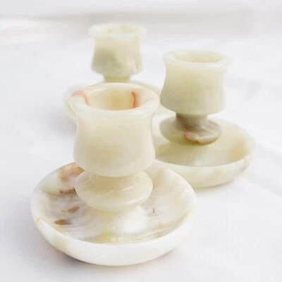 Natural Onyx Candle Holder, Medium Marble Candle Holder, Set Of Candle Holders - Image 1 of 4