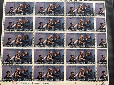 Scott #1629-31 Spirit of '76 Sheet of 50 13¢ Stamps (1976) - Image 1 of 2