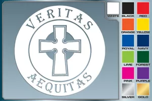 BOONDOCK SAINTS VERITAS AEQUITAS cut vinyl decal Car Truck Window Sticker - Foto 1 di 1