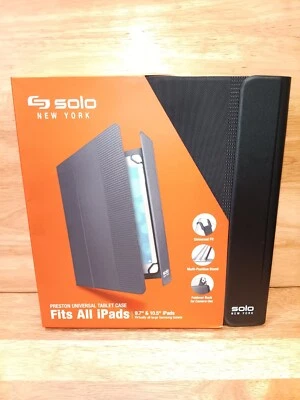 Solo New York Everett Universal Tablet Case Fits all iPads 9.7"-10.5" black NEW - Image 1 of 2