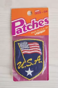 Voyager U.S.A. Bandera Americana con Estrella Blanca Bordada Hierro en Parche Emblema - Imagen 1 de 5