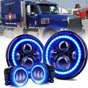 Faros LED antiniebla de 7" con luces de señal de giro para Freightliner Coronado Century - Imagen 1 de 12