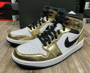 Las mejores ofertas en Jordan 1 Mid se Negro Dorado | eBay