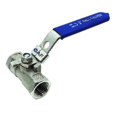 1 1/4" NPT 1 Piece Reducing Ball Valve, Stainless Steel SS316 Standard for (WOG) - Image 1 of 4
