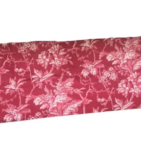 Martha Stewart French Toile Red White Floral  1 Blouson Tailored Valance 18X84 - Picture 1 of 5
