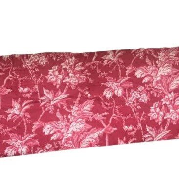 1 blusa cenefa a medida Martha Stewart French Toile roja blanca floral 18X84 Foto 1 de 4