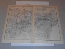 Original 2-Page Map of New York Central Lines from 1908