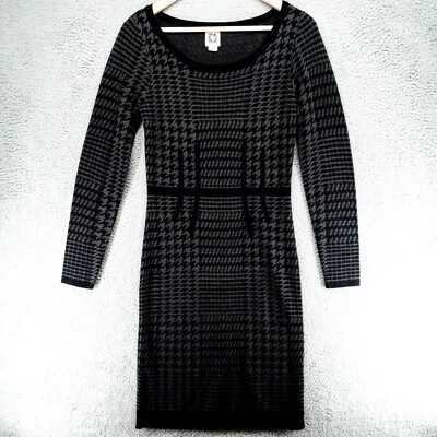 Anne Klein длинным рукавом платье женщин S гончая черный вересковый серый - Изображение 1 из 4