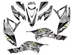 2008-2012 TRX 400 MAYHEM Black Senge Graphics Kit Compatible with Honda - Picture 1 of 7